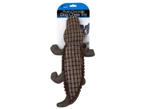 Bulk DI596 Plush Crocodile Dog Chew Toy