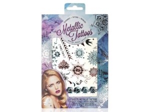 Bulk BB750 Metallic Tattoos In Floral Design