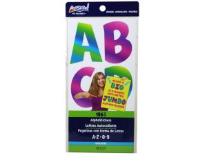 Bulk AF688 Artskills 106 Pc Assorted Jumbo Alphabet Stickers