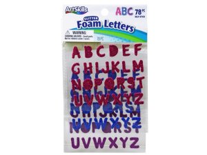 Bulk AF689 Artskills 78 Pc Glitter Alphabet Foam Stickers