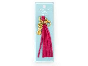 Bulk CH287 Create You Pink Keychain Tassel