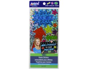 Bulk AF687 Artskills 100 Pc Sparkle Shapes Poster Stickers