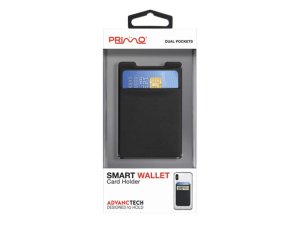 Bulk EN604 Prime Black Dual Pocket Smart Wallet Card Holder