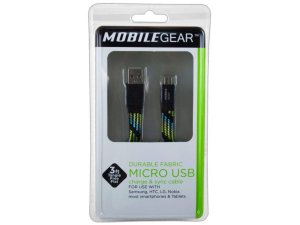 Bulk EC327 Mobile Gear 3 Ft Durable Micro Usb Cable Assorted Colors