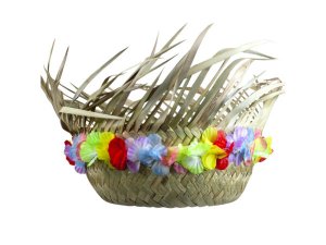 Bulk HA497 Beach Hat With Flower Trim