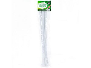 Bulk CH292 25 Pack White Fuzzy Craft Sticks