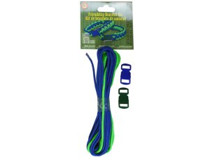 Bulk CS070 Blue  Green Parachute Cord Friendship Bracelet Kit