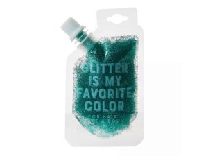 Bulk FB527 Aqua Mini Body Glitter Pouch