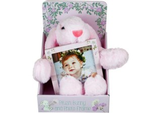 Bulk KL801 Bunny Plush Animal Photo Frame Gift Set