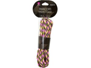 Bulk FD233 18 Ft Paracord- Pink, Yellow, And Black