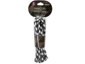 Bulk FD237 18 Ft Paracord- Black And White