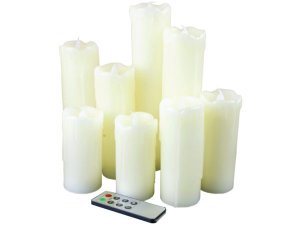 Bulk DC188 Set Of 8 Dripping Effect Led Candles With 8 Key Remote