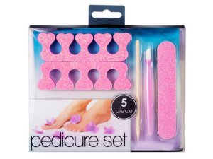 Bulk BI987 5 Piece Glitter-on Pedicure Set