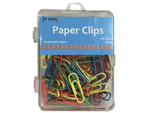 Bulk EC358 150 Count Paper Clips In Assorted Colors