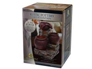 Bulk AF692 Small Rustic Led Pottery Fountain