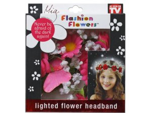 Bulk KA588 Mia Beauty Light Up Fashion Flowers Headband With Butterfly