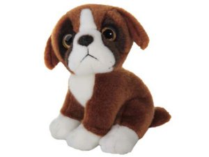 Bulk DD236 Wild Watchers 7quot; Boxer Dog Plush Toy