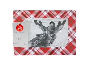 Bulk AF679 20 Count Red Plaid Photocards