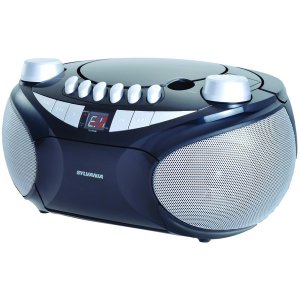 Sylvania SRCD286-SLVRBLK Srcd286-slvrblk Portable Cd Radio Boom Box