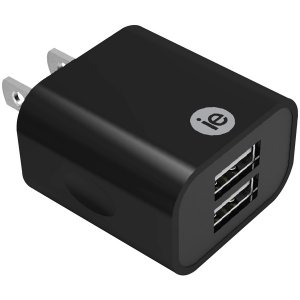 Iessentials IEN-AC22A-BK 2.4a 2 Usb Wall Chrgr Blk