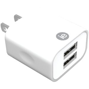 Iessentials IEN-AC22A-WT 2.4a 2 Usb Wall Chrgr Wht