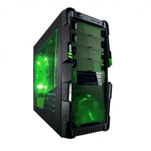 Apevia X-HERMES-GN X-hermes No Power Supply Atx Mid Tower (blackgreen)