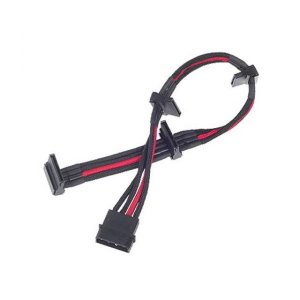 Silverstone PP07-BTSBR Pp07-btsbr 4pin To 4sata Psu Cable (blackred)