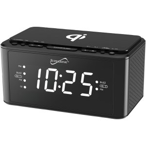 Supercom SC-6030QI-BK Clk Rdio Qi Chrg Stn Blk