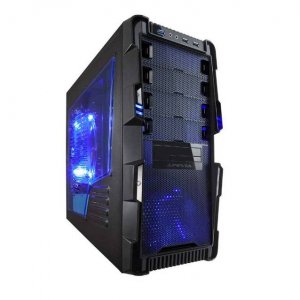 Apevia X-HERMES-BL X-hermes No Power Supply Atx Mid Tower (blackblue)