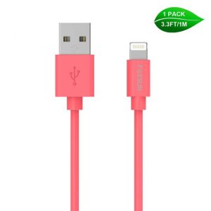 Foxsun AM001003 3.3 Ft Lightning Charging Cable For Iphone  Ipad (red)