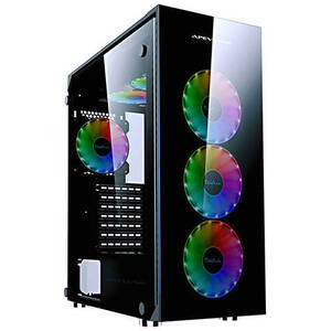 Apevia TRINITY-F Trinity-f Trinity Metal Case W 4 Tempered Glass Windo