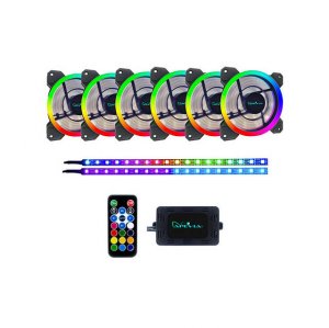 Apevia SP612L2S-RGB Sp612l2s-rgb Spectra 120mm Silent Dual Ring Addres