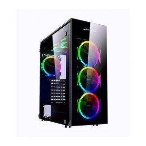 Apevia TRINITY-S Trinity-s Trinity Metal Case W 4 Tempered Glass Windo