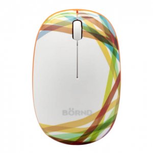 Bornd E220 WIDE-RAINBOW E220 Wireless Optical Mouse - Wide Rainbow Des