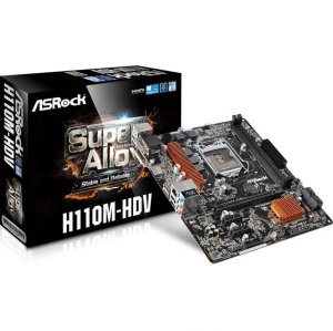 Asrock H110M-HDV H110m-hdv Lga1151 Intel H110 Ddr4 Sata3usb3.0 Agbe Mi