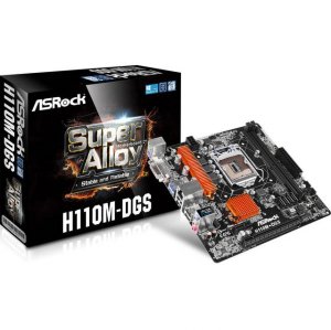 Asrock H110M-DGS H110m-dgs Lga1151 Intel H110 Ddr4 Sata3usb3.0 Agbe Mi