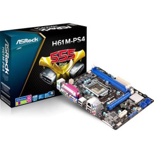 Asrock H61M-PS4 H61m-ps4 Lga1155 Intel H61 Ddr3 Agbe Microatx Motherbo