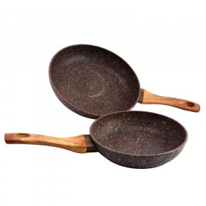 Gibson 112023.02 Home Orestano 2 Piece Frying Pan Set In Granite