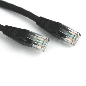 Vcom NP511-7-BLACK 7ft Cat5e Utp Molded Patch Cable - Black Color