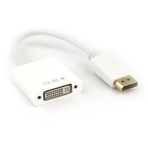 Vcom CG602-6INCH-WHITE 6-inch Dvi-d Female To Displayport Male Cable -