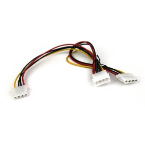 Vcom CE302 10-inch 4-pin Molex Power Splitter Cable - 1 Male To 2 Fema