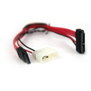 Vcom CE361 Sata2 Data + 4pin Molex Male To Sata Powerdata Cable For Sl