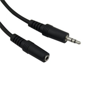 Vcom CV202-6FEET 6ft 3.5mm Stereo Male To Female Audio Cable - Black