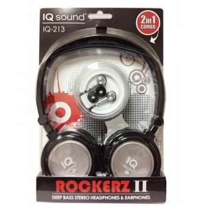 Supersonic IQ-213SILVER Rockerz Ii 2 In 1 Deep Bass Stereo Headphones 