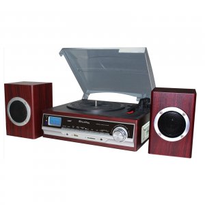 Techplay ODC174 3 Speed Turntable With Mp3cassette Player, Amfm Stereo