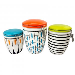 Studio 113191.03 Luminescent 3-piece Canister Set In 3 Assorted Design