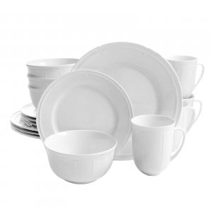 Gibson 94741.16 Home Paton 16-piece Dinnerware Set In White