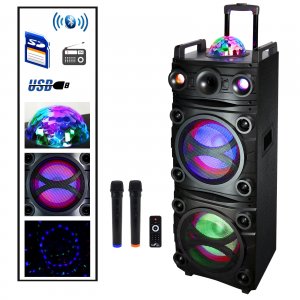 Befree BFS-K12 Sound 700 Watt Dual 10 Inch Subwoofer  Bluetooth Portab