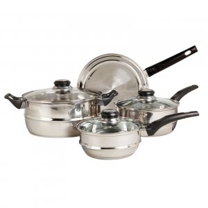 Sunbeam 79599.07 Gibson  Ridgeline Stainless Steel 7-piece Cookware Se