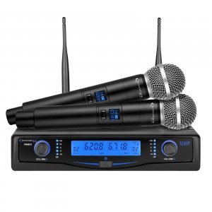 Technical WM853 Professional Uhf Dual Wireless Microphone System With 